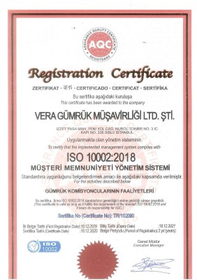 Vera Gümrük Müşavirliği Ltd. Şti. | Profesyonel Güvenilir Kaliteli Hizmet