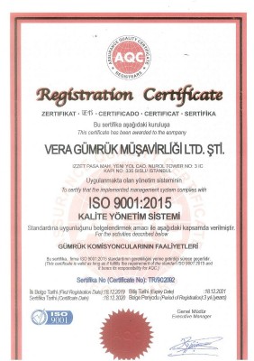 Vera Gümrük Müşavirliği Ltd. Şti. | Profesyonel Güvenilir Kaliteli Hizmet